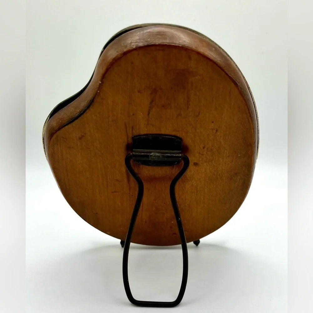 Vintage Art Deco Hand Painted Floral Beveled Mirror - Picture 5 of 10